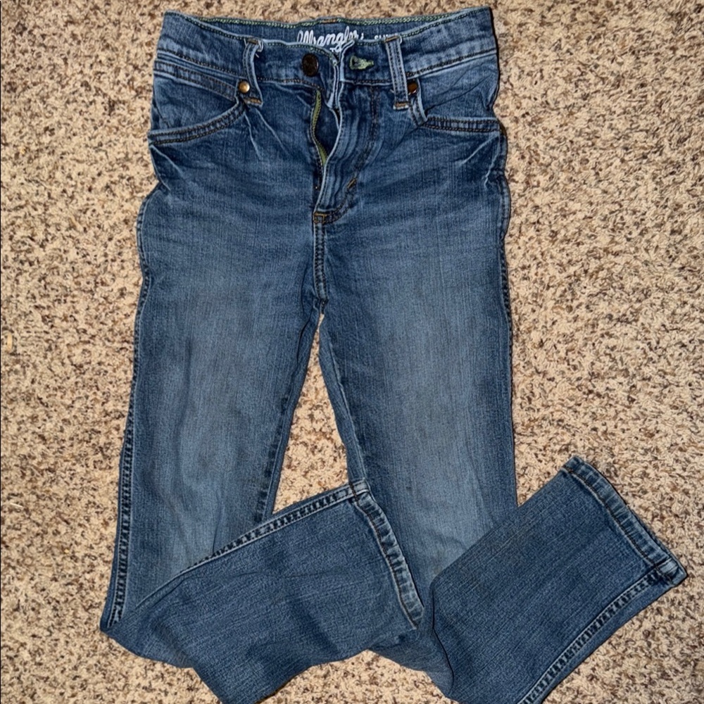 Wrangler boys retro 10 slim straight Blue Denim Jeans - Picture 3 of 3